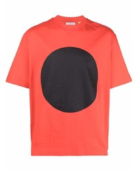 Мужская оранжевая футболка с круглым вырезом с принтом от Craig Green