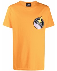 Мужская оранжевая футболка с круглым вырезом с принтом от Enterprise Japan