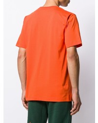 Мужская оранжевая футболка с круглым вырезом с принтом от Études