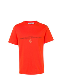 Мужская оранжевая футболка с круглым вырезом с принтом от Golden Goose Deluxe Brand