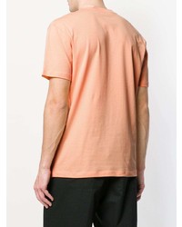 Мужская оранжевая футболка с круглым вырезом с принтом от McQ Alexander McQueen