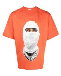 Мужская оранжевая футболка с круглым вырезом с принтом от Ih Nom Uh Nit