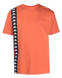 Мужская оранжевая футболка с круглым вырезом с принтом от Kappa