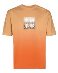 Мужская оранжевая футболка с круглым вырезом с принтом от Li-Ning