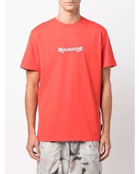 Мужская оранжевая футболка с круглым вырезом с принтом от Nasaseasons