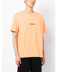 Мужская оранжевая футболка с круглым вырезом с принтом от Chocoolate
