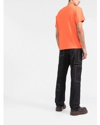 Мужская оранжевая футболка с круглым вырезом с принтом от A-Cold-Wall*