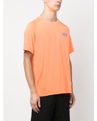 Мужская оранжевая футболка с круглым вырезом с принтом от Ea7 Emporio Armani