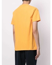 Мужская оранжевая футболка с круглым вырезом с принтом от Sporty & Rich