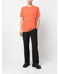 Мужская оранжевая футболка с круглым вырезом с принтом от C.P. Company