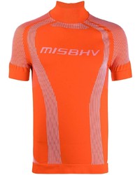 Мужская оранжевая футболка с круглым вырезом с принтом от Misbhv