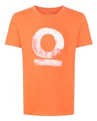 Мужская оранжевая футболка с круглым вырезом с принтом от OSKLEN