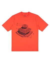 Мужская оранжевая футболка с круглым вырезом с принтом от Palace