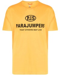 Мужская оранжевая футболка с круглым вырезом с принтом от Parajumpers