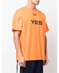 Мужская оранжевая футболка с круглым вырезом с принтом от VTMNTS