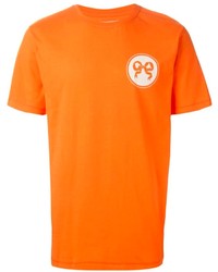 Мужская оранжевая футболка с круглым вырезом с принтом от Soulland