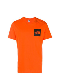 Мужская оранжевая футболка с круглым вырезом с принтом от The North Face