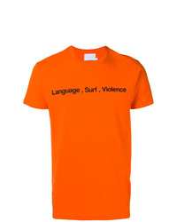 Мужская оранжевая футболка с круглым вырезом с принтом от The Silted Company