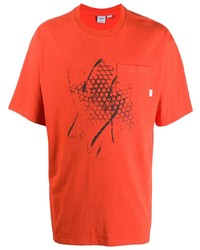 Мужская оранжевая футболка с круглым вырезом с принтом от Vans