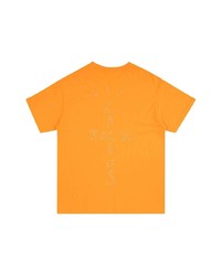 Мужская оранжевая футболка с круглым вырезом с принтом от Travis Scott Astroworld