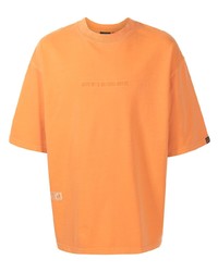 Мужская оранжевая футболка с круглым вырезом от AAPE BY A BATHING APE