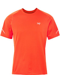 Мужская оранжевая футболка с круглым вырезом от Arc'teryx