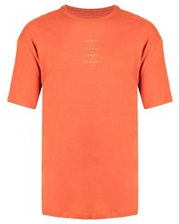 Мужская оранжевая футболка с круглым вырезом от Armani Exchange