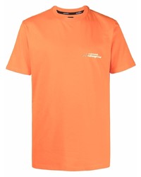Мужская оранжевая футболка с круглым вырезом от Automobili Lamborghini
