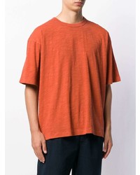 Мужская оранжевая футболка с круглым вырезом от YMC