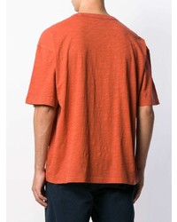 Мужская оранжевая футболка с круглым вырезом от YMC