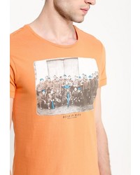 Мужская оранжевая футболка с круглым вырезом от BLEND