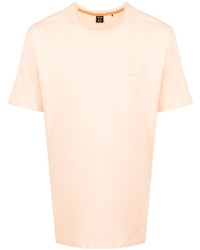 Мужская оранжевая футболка с круглым вырезом от BOSS