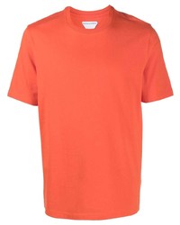 Мужская оранжевая футболка с круглым вырезом от Bottega Veneta
