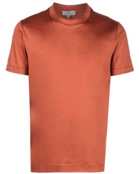 Мужская оранжевая футболка с круглым вырезом от Canali