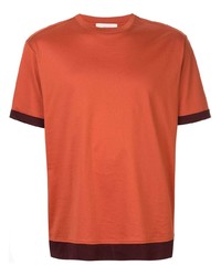 Мужская оранжевая футболка с круглым вырезом от Cerruti 1881
