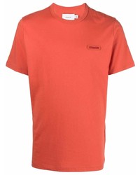 Мужская оранжевая футболка с круглым вырезом от Coach