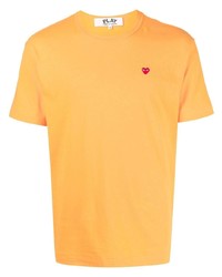 Мужская оранжевая футболка с круглым вырезом от Comme des Garcons