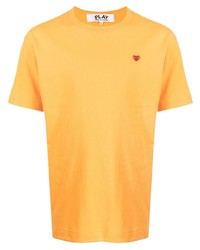 Мужская оранжевая футболка с круглым вырезом от Comme Des Garcons Play