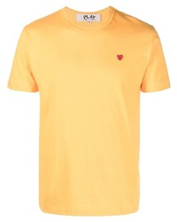 Мужская оранжевая футболка с круглым вырезом от Comme Des Garcons Play