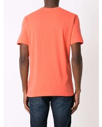 Мужская оранжевая футболка с круглым вырезом от BOSS