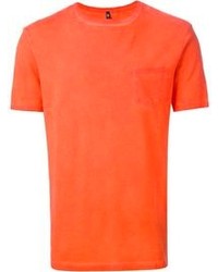 Мужская оранжевая футболка с круглым вырезом от Dondup