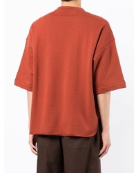 Мужская оранжевая футболка с круглым вырезом от Jil Sander