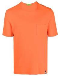 Мужская оранжевая футболка с круглым вырезом от Drumohr