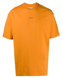 Мужская оранжевая футболка с круглым вырезом от Drôle De Monsieur