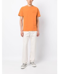 Мужская оранжевая футболка с круглым вырезом от Wood Wood