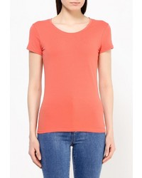 Женская оранжевая футболка с круглым вырезом от Emoi