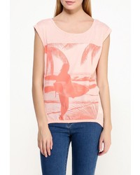 Женская оранжевая футболка с круглым вырезом от Emoi