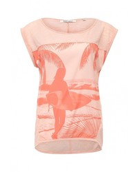 Женская оранжевая футболка с круглым вырезом от Emoi