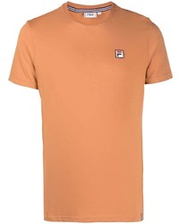 Мужская оранжевая футболка с круглым вырезом от Fila