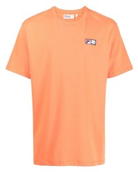 Мужская оранжевая футболка с круглым вырезом от Fila